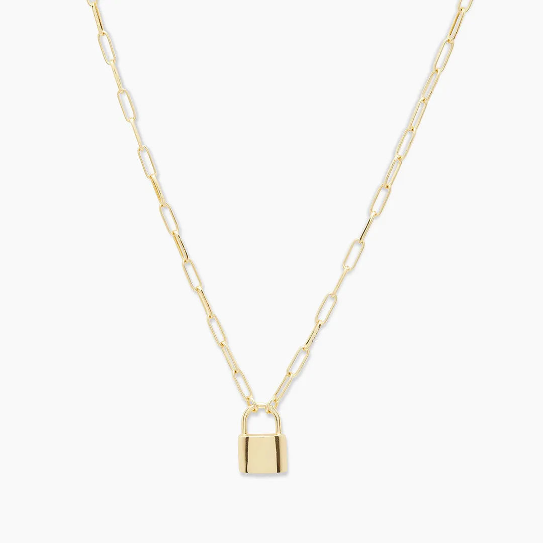 Gorjana - Kara Padlock Necklace Gold