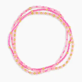 Gorjana Poppy Gem Bracelet Set (Rose Quartz)