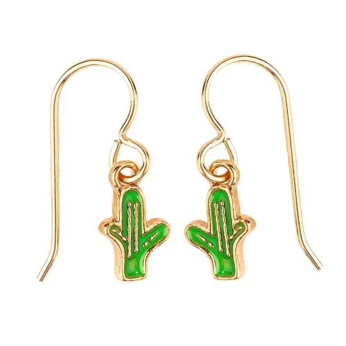 Green Cactus Earrings