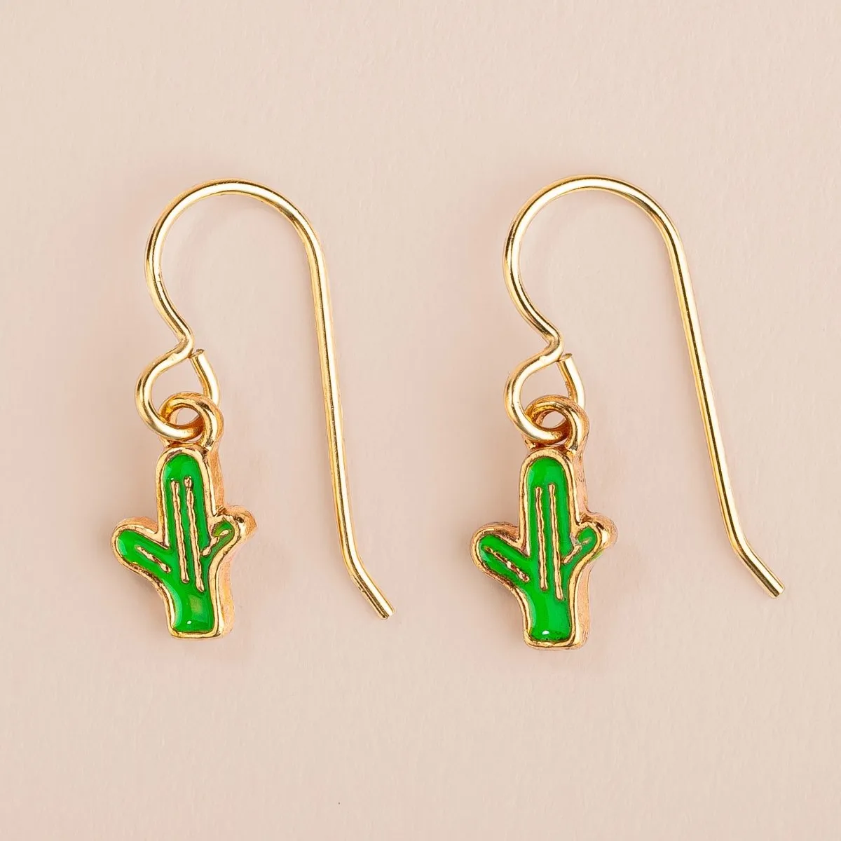 Green Cactus Earrings