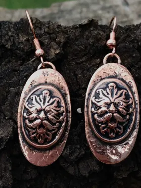 Green Man Earrings