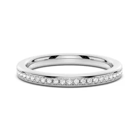 Half Eternity Round Cut Moissanite Classic Wedding Band