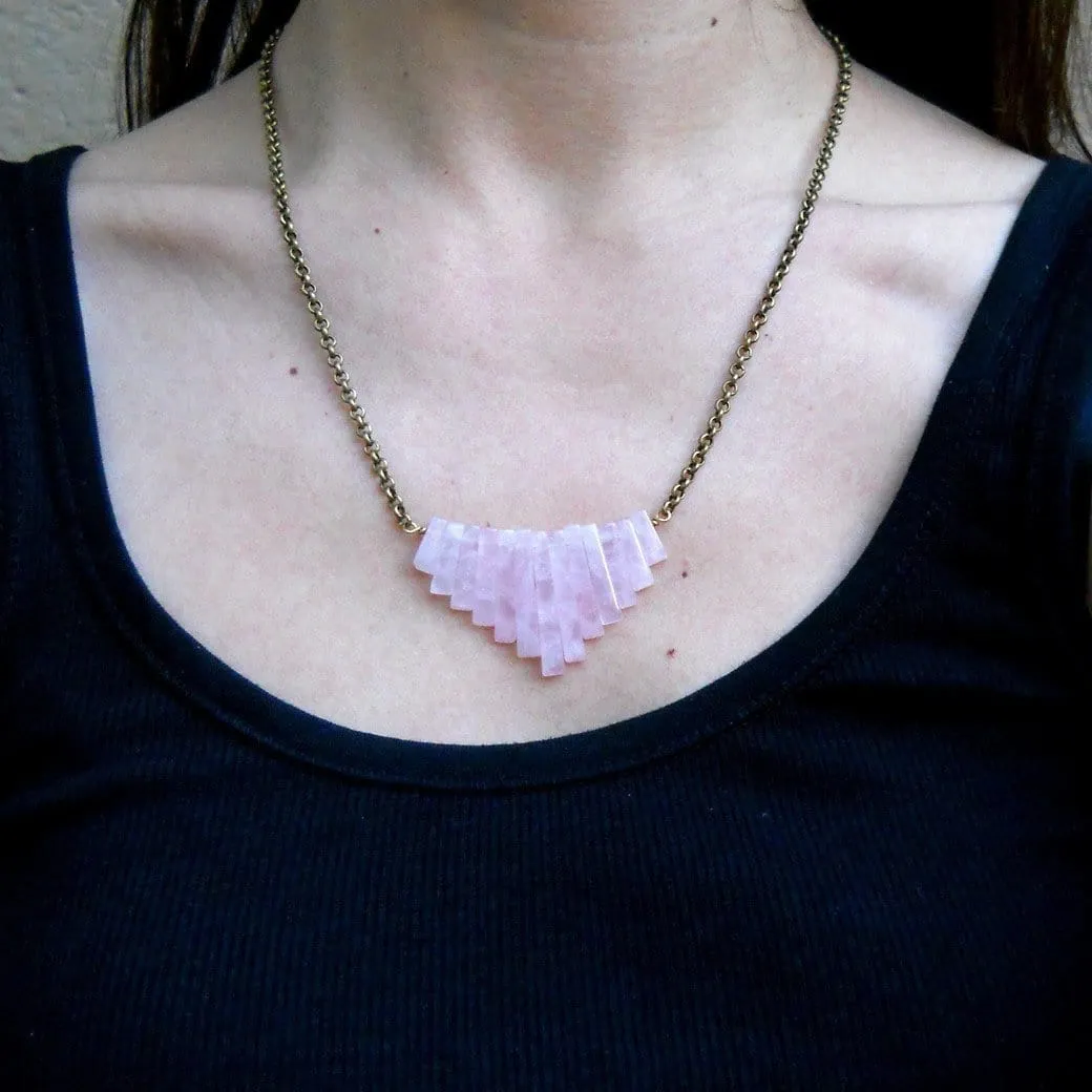 Healing, Pink Quartz Chain Necklace *Final Sale*