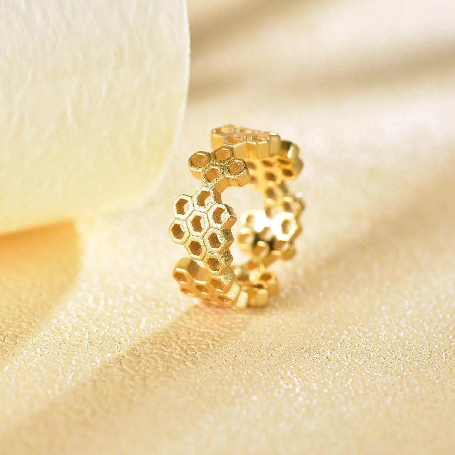 Honeycomb Band Ring Life With MaK’s Honeycomb Bee Kind Jewelry Collection