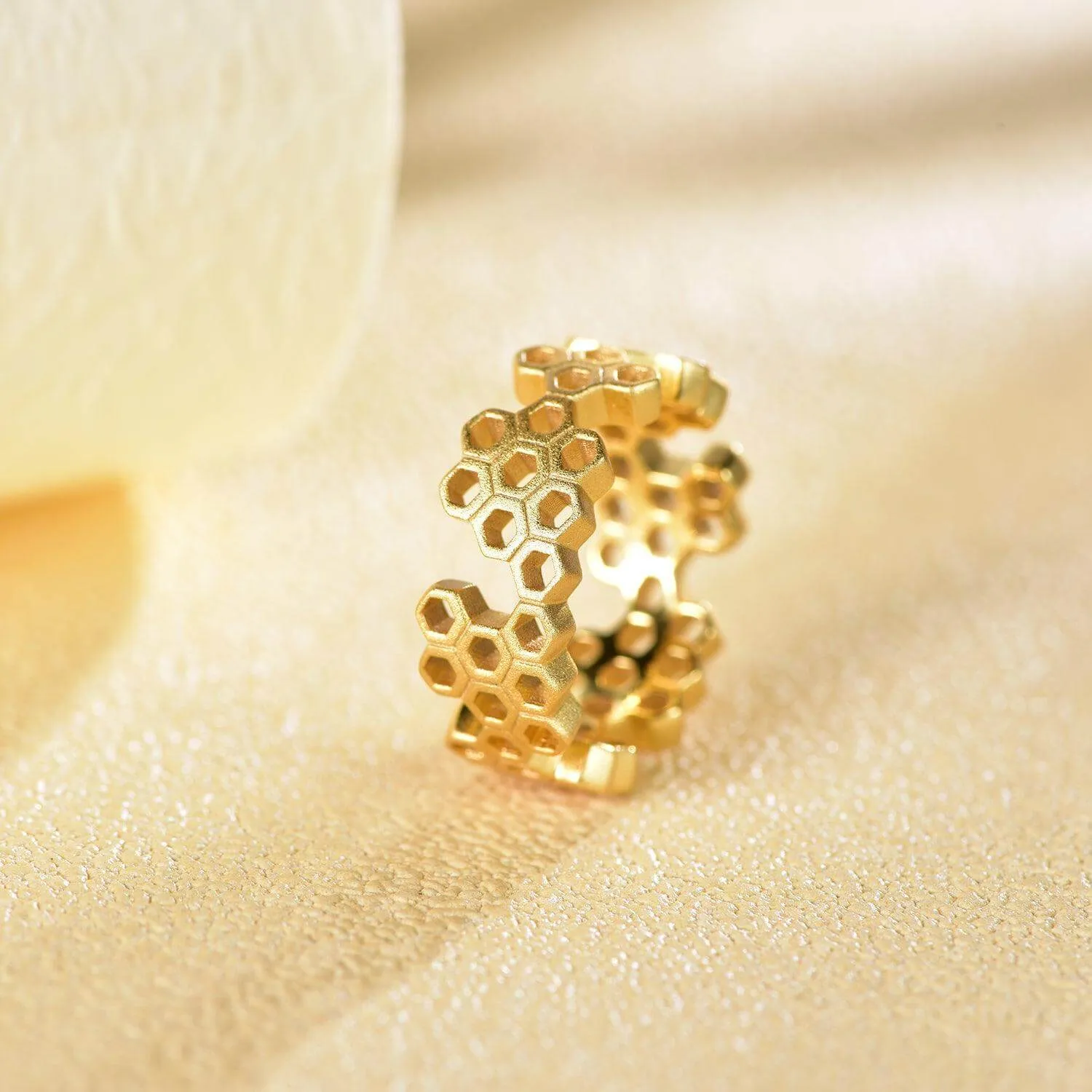 Honeycomb Band Ring Life With MaK’s Honeycomb Bee Kind Jewelry Collection