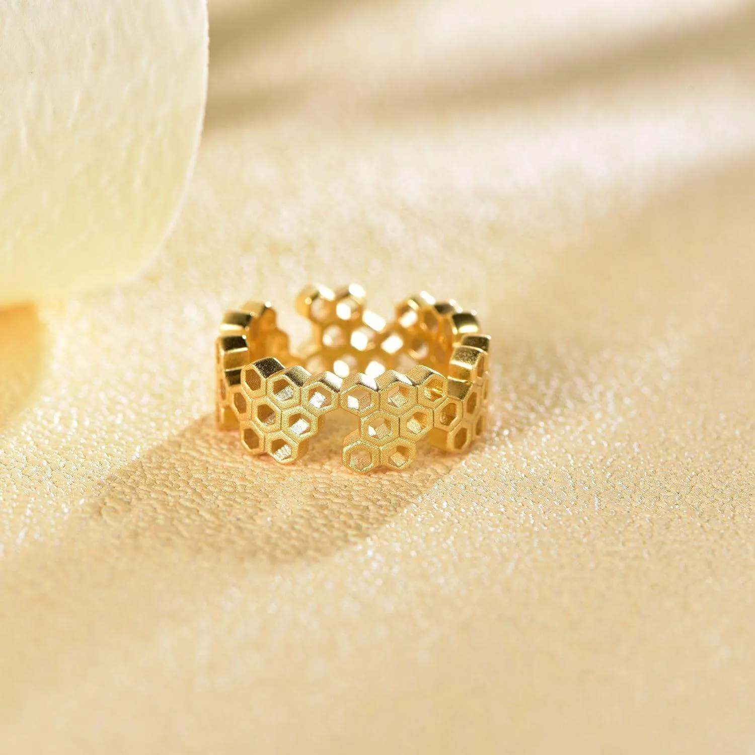 Honeycomb Band Ring Life With MaK’s Honeycomb Bee Kind Jewelry Collection