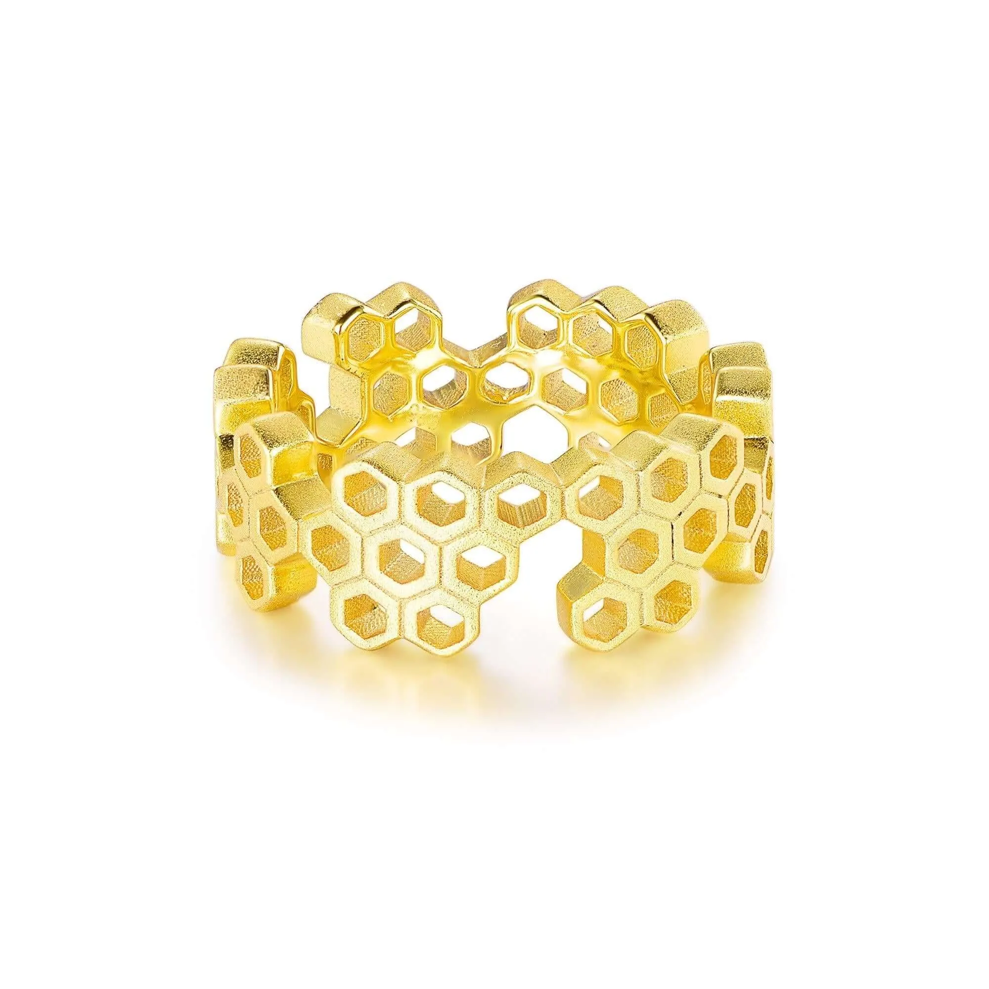 Honeycomb Band Ring Life With MaK’s Honeycomb Bee Kind Jewelry Collection