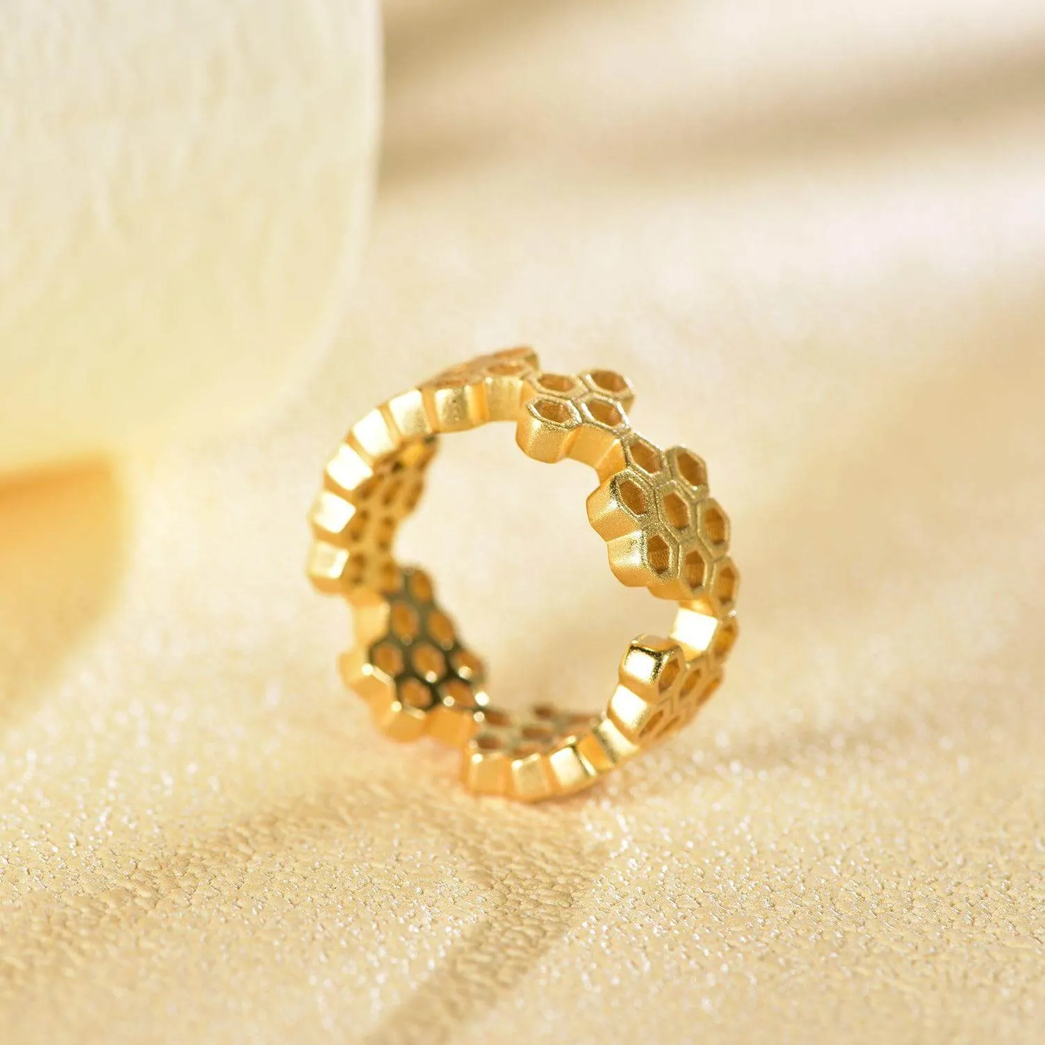 Honeycomb Band Ring Life With MaK’s Honeycomb Bee Kind Jewelry Collection