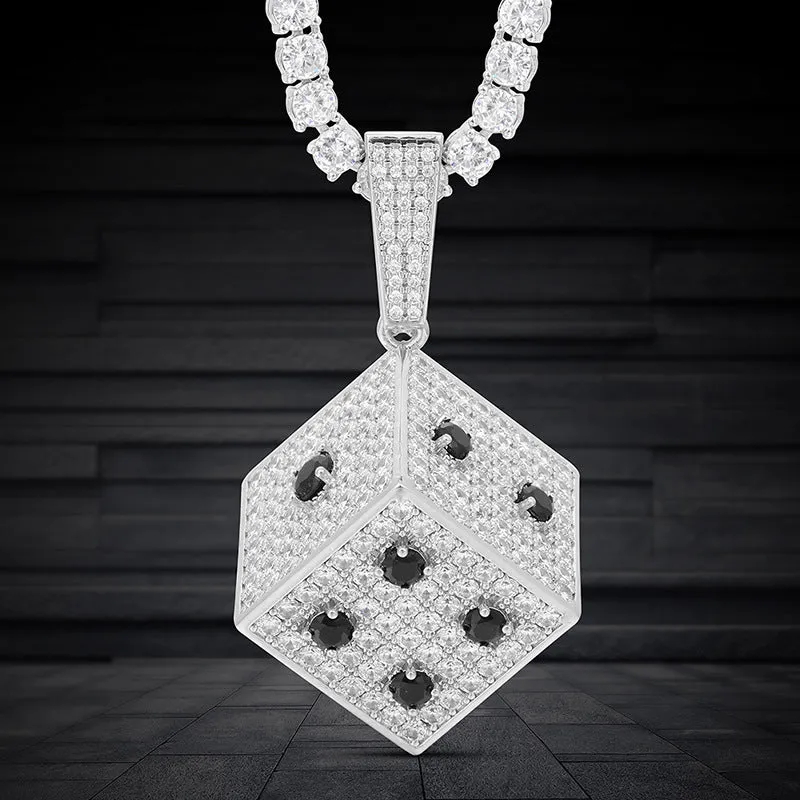 Iced Out Dice Pendant