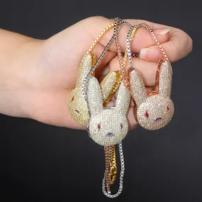 Iced Out Rabbit Pendant