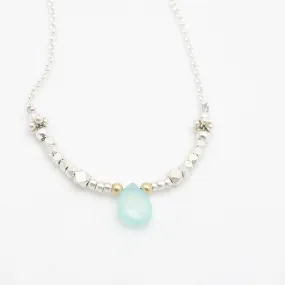 Inner Spirit: Aqua Chalcedony Balance Necklace