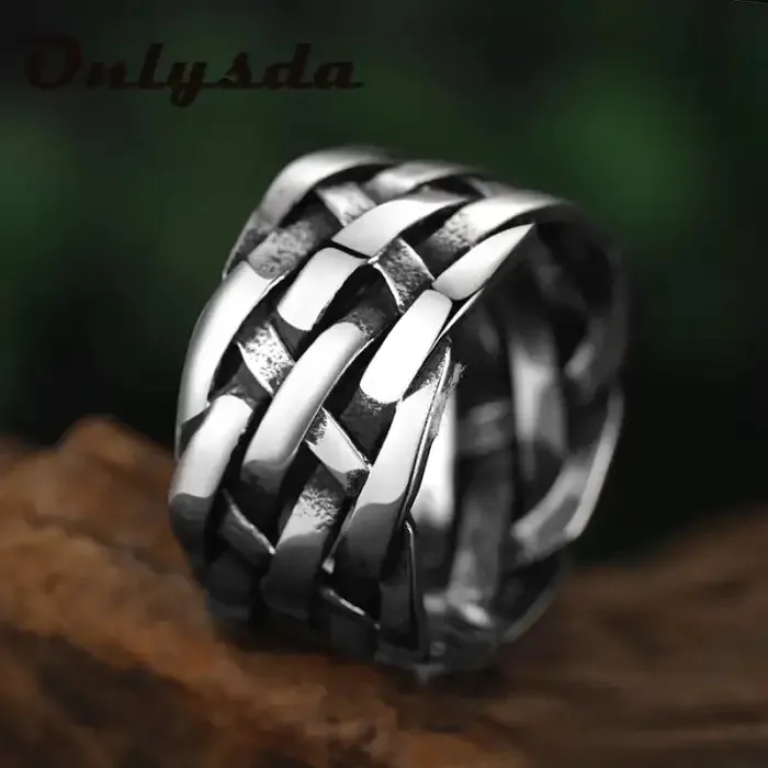 Intriguing Vintage Stainless Steel Rings