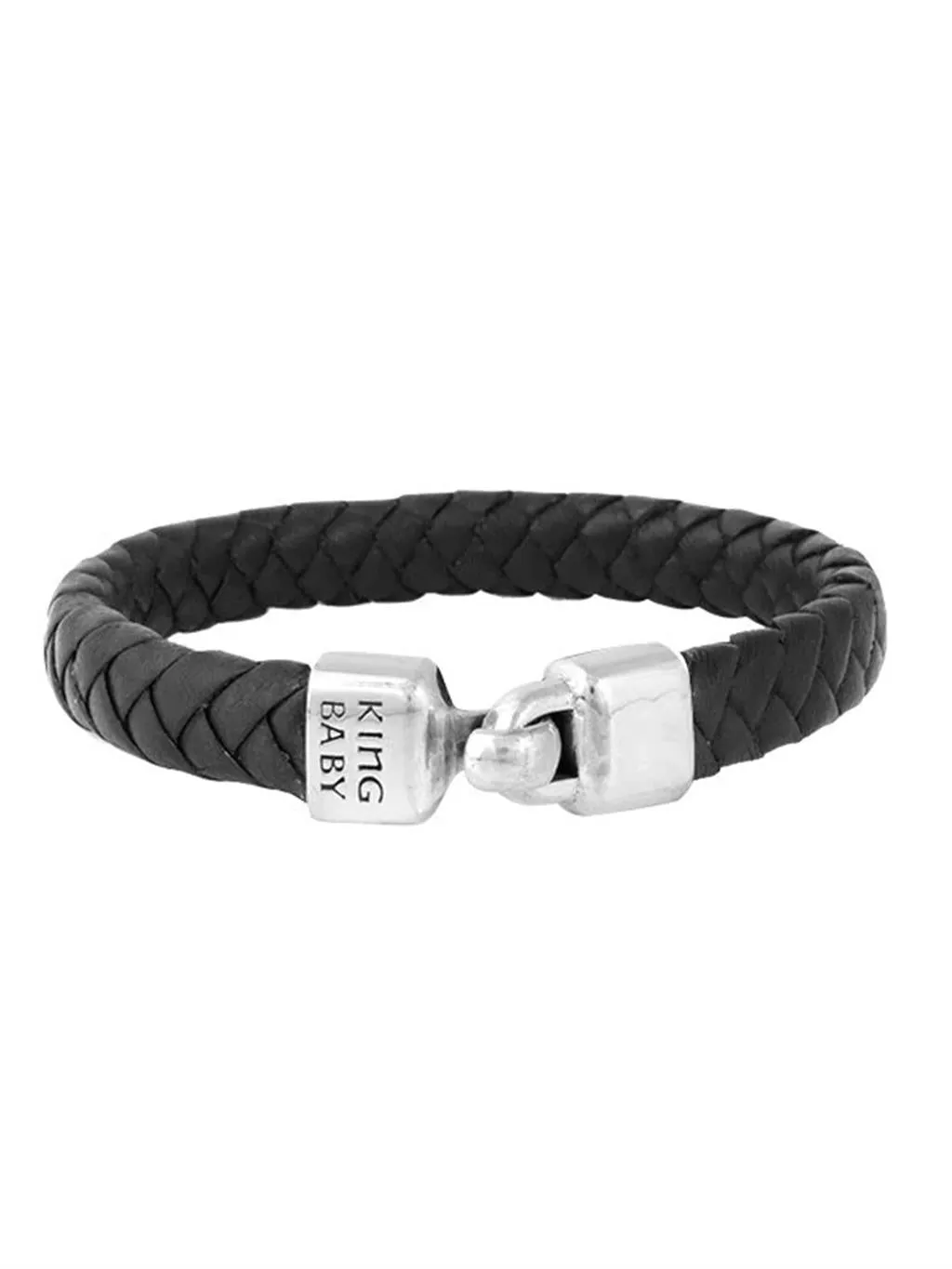 King Baby Small Braided Leather Bracelet