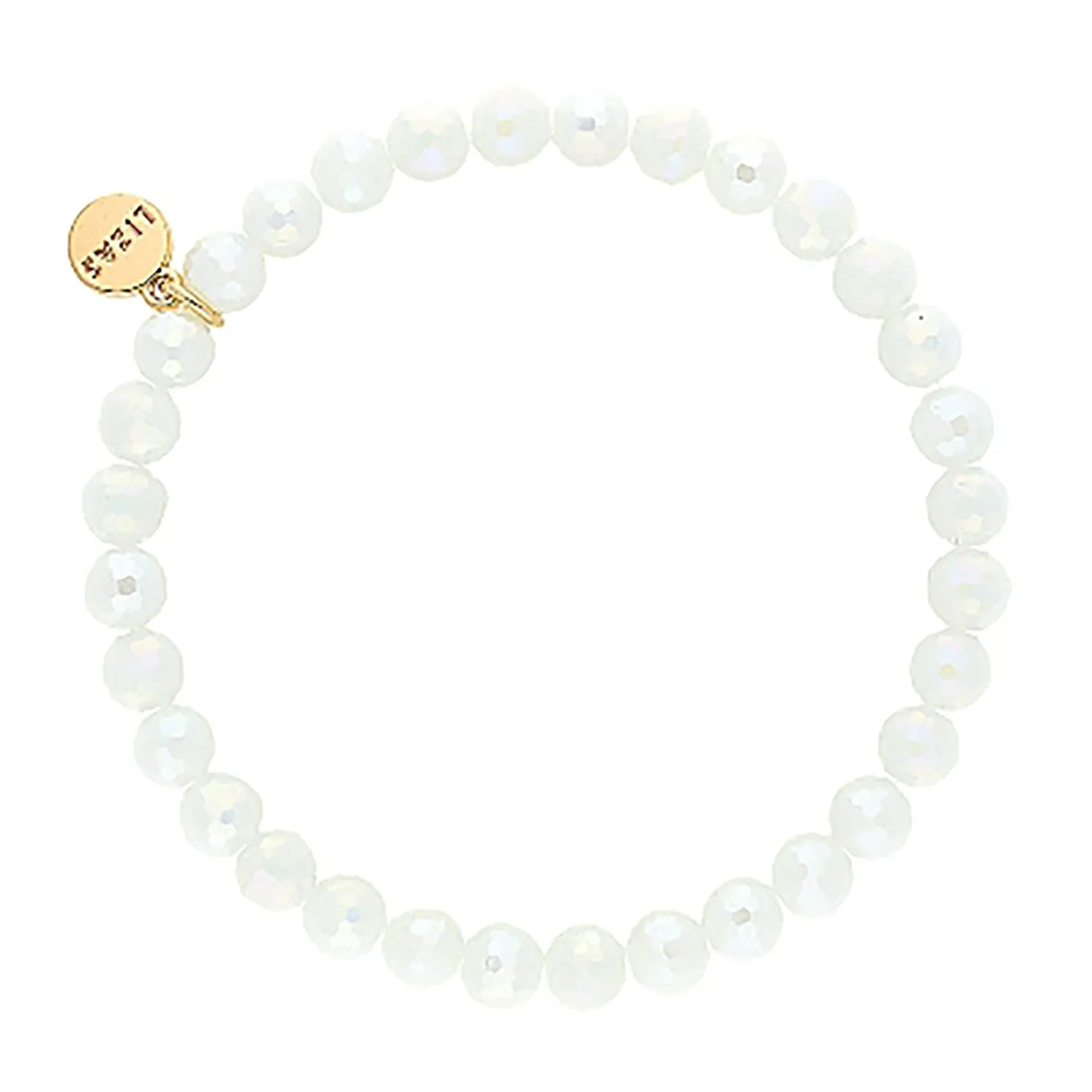 Lizas Clairsville 6mm Round crystal Bracelet White