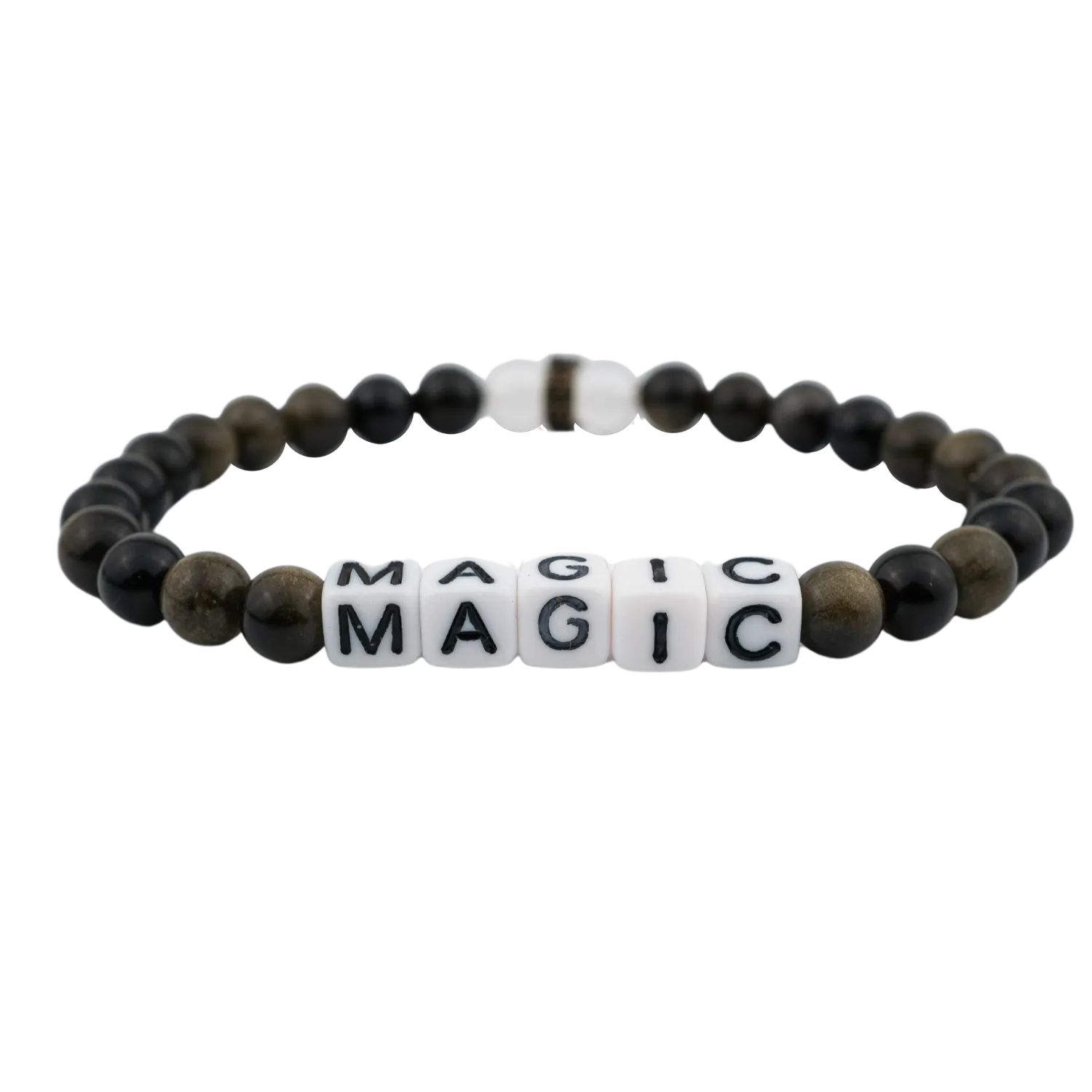 Magic Golden Sheen Obsidian Bracelet