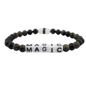 Magic Golden Sheen Obsidian Bracelet