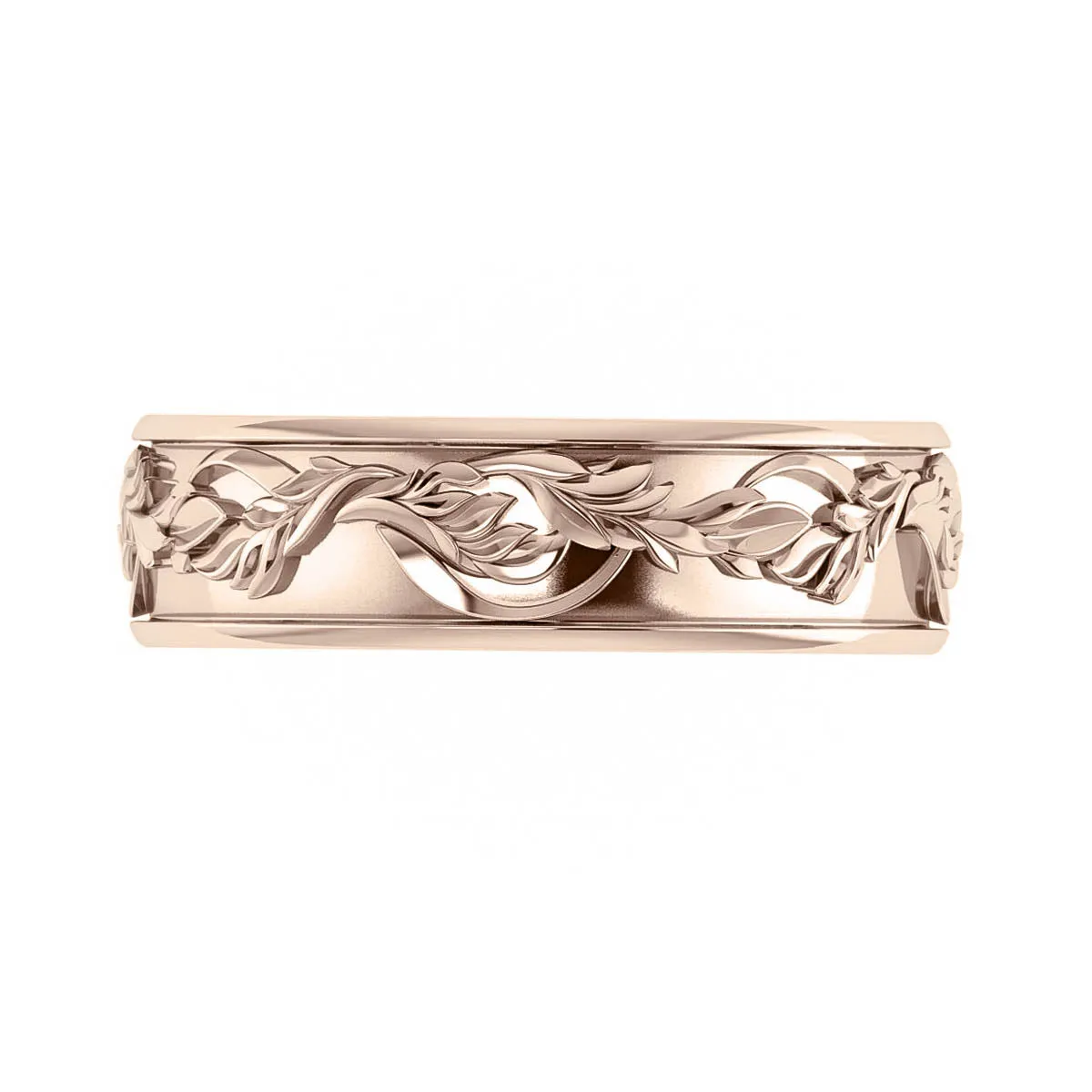 Man wedding band, matching leaf ring / Japanese Maple