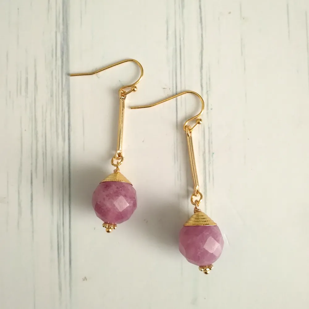 Pastel Pop Single Gem Drop Hook Earrings