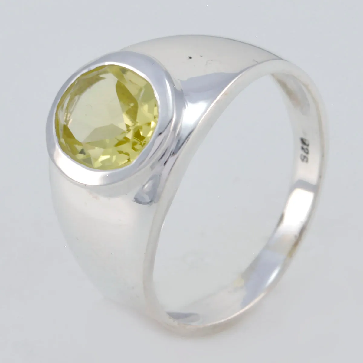 Presentable Gems Lemon Quartz Sterling Silver Rings Teeth Jewelry