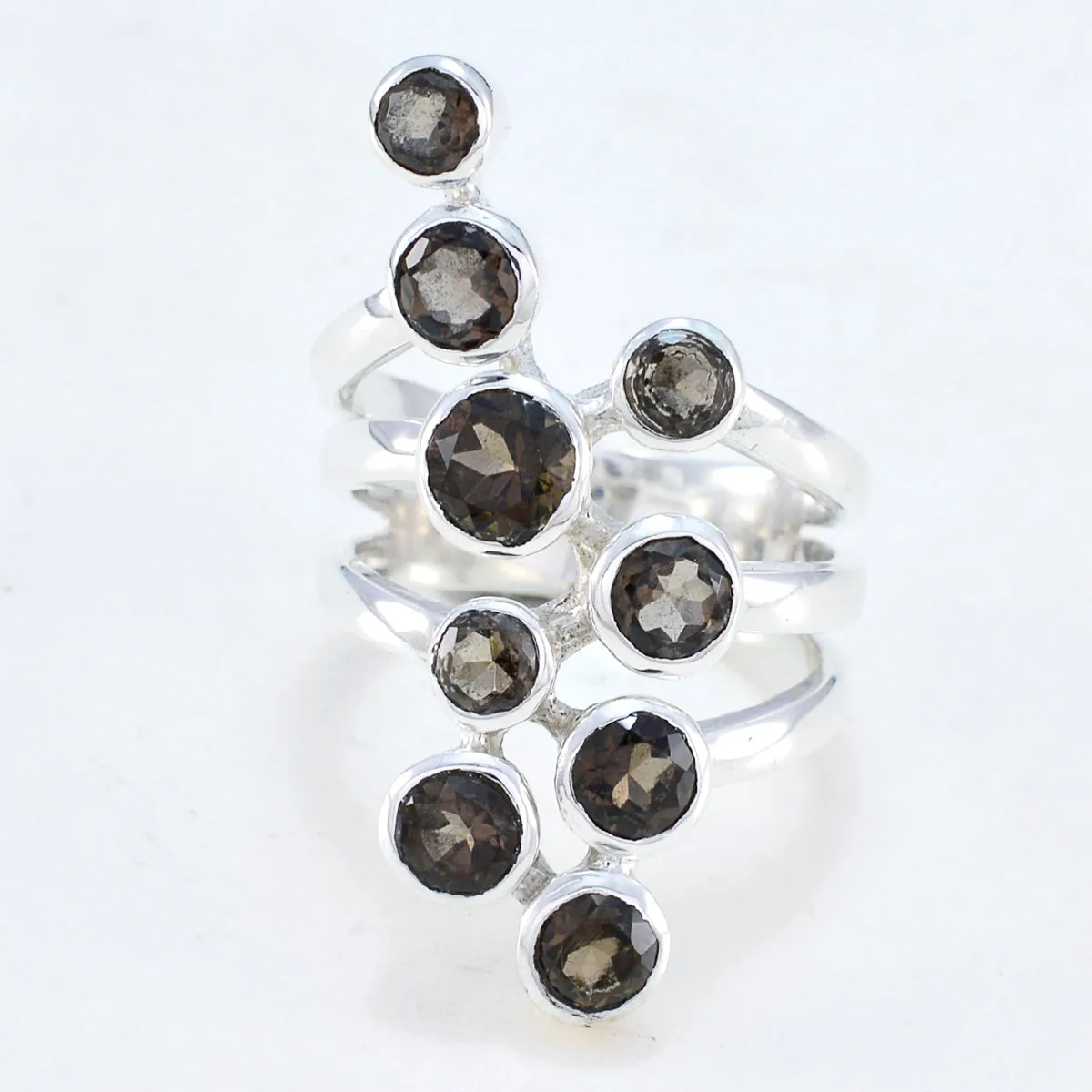 Prettyish Stone Smoky Quartz 925 Silver Ring Joan Rivers Jewelry