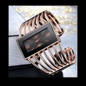 Rose Gold Bangle Bracelet Watch