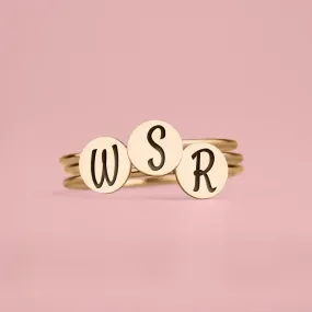 Set of 3 Initial Stacking Rings