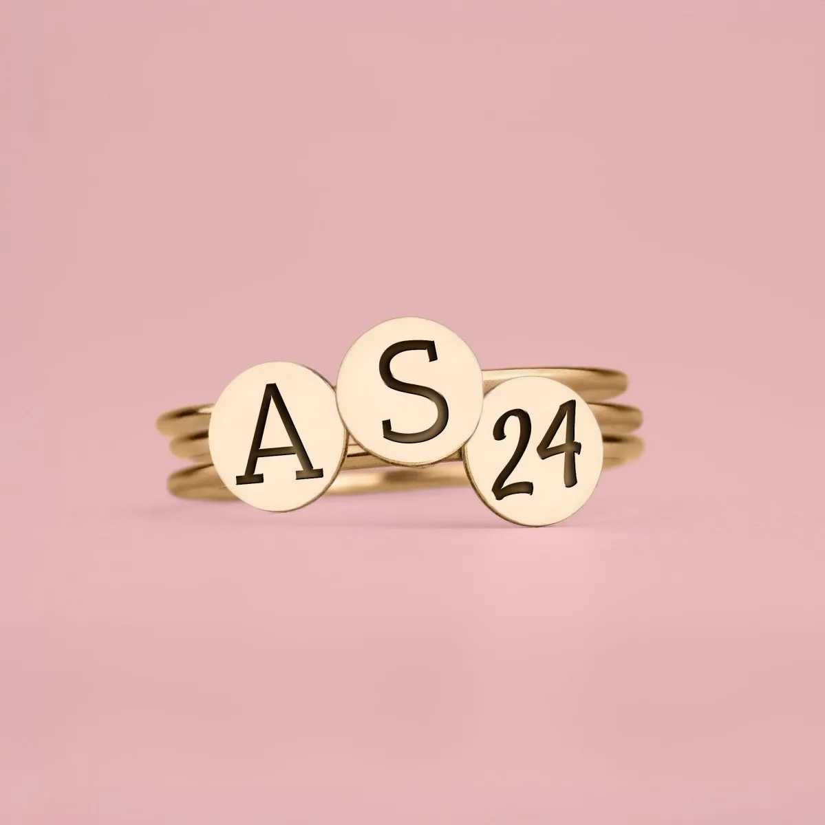 Set of 3 Initial Stacking Rings