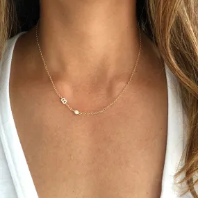 Sideway Initial Necklace