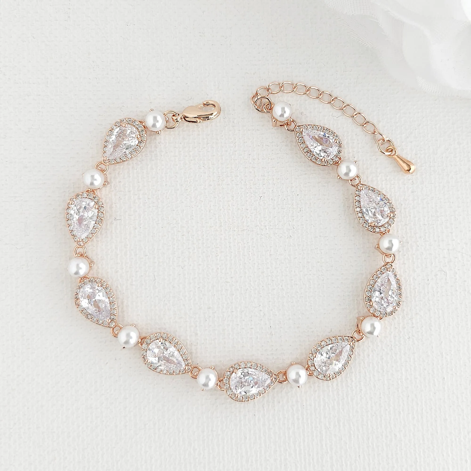 Silver Bracelet with Pearls-Emma