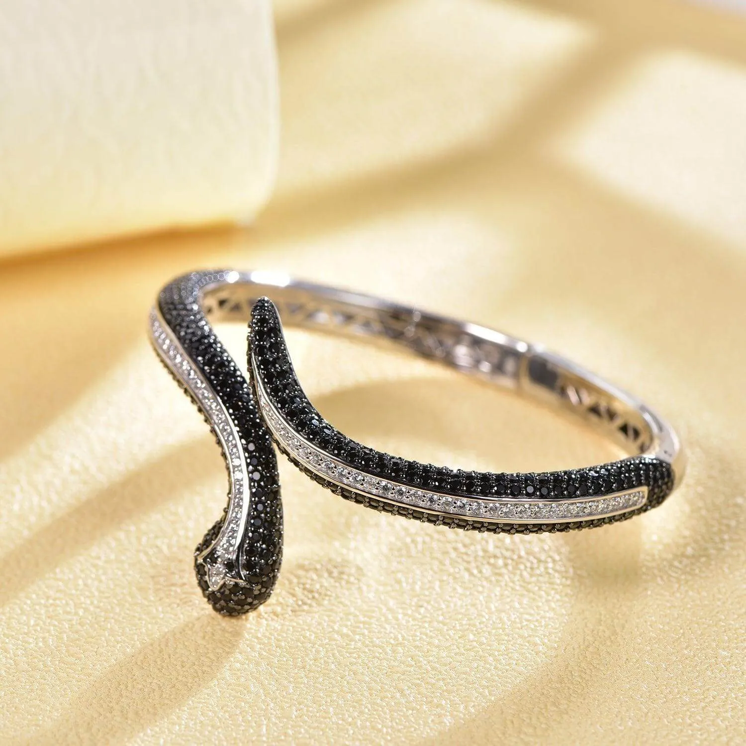 Snake Bracelet Sterling Silver Open Bangle