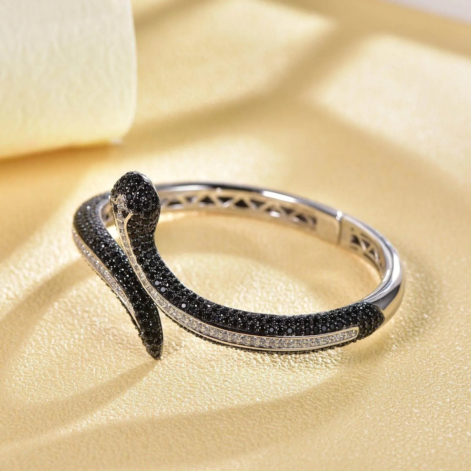 Snake Bracelet Sterling Silver Open Bangle