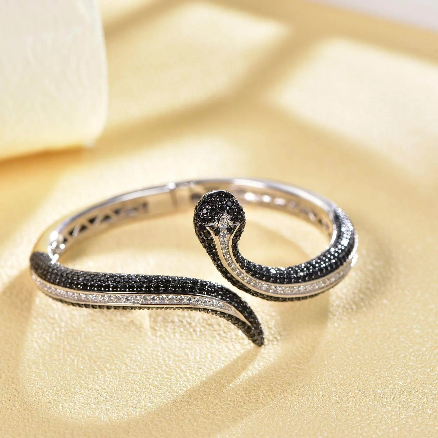 Snake Bracelet Sterling Silver Open Bangle