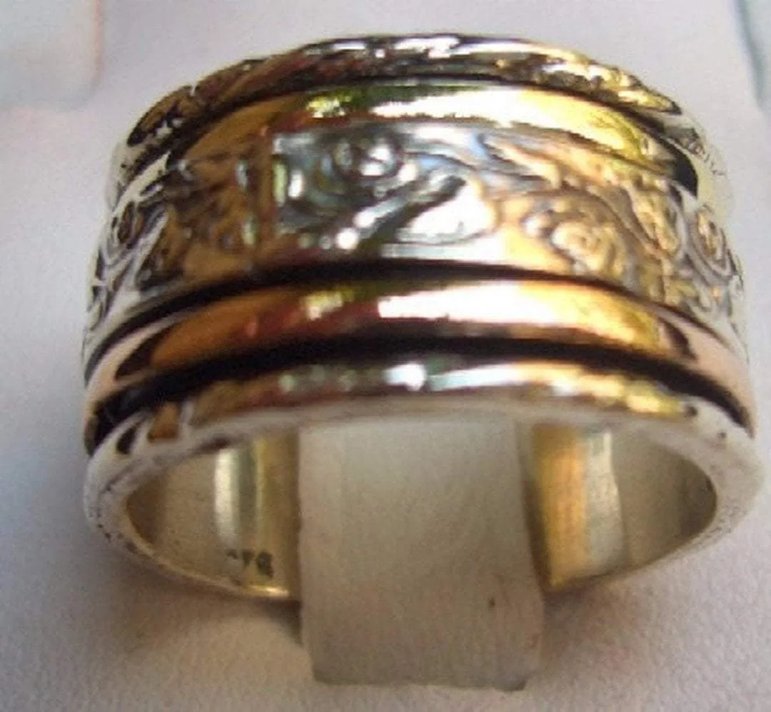 Spinner ring silver gold designer jewelry Israeli rings  Meditation rings