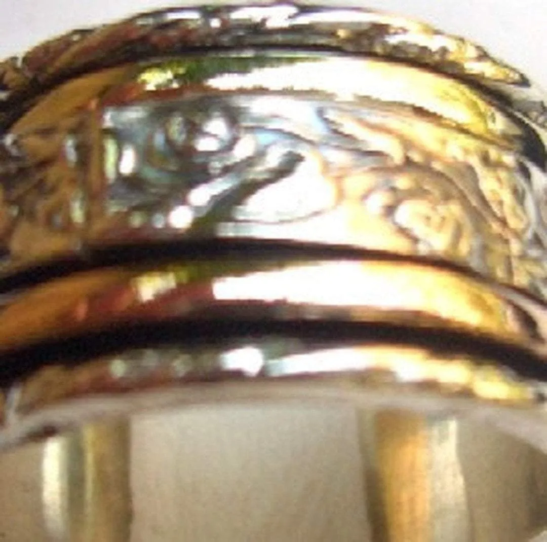 Spinner ring silver gold designer jewelry Israeli rings  Meditation rings