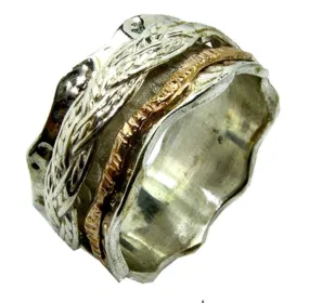 Spinner ring stress relief silver gold designer rings celtic Israeli rings in all sizes