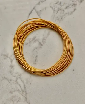 Stainless Steel Gold Plated Guitar String Bracelets - Set of 20