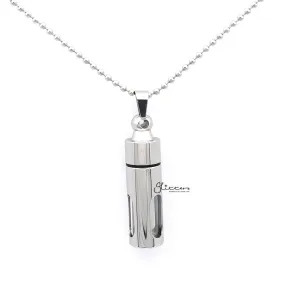 Stainless Steel Screw On Glass Bottle Pendant