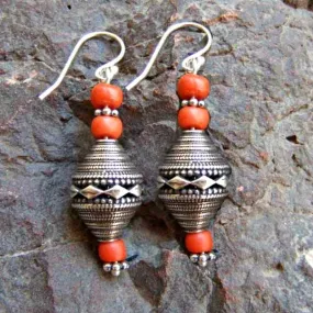 Sterling Silver Earrings Filigree Ethnic Jewelry