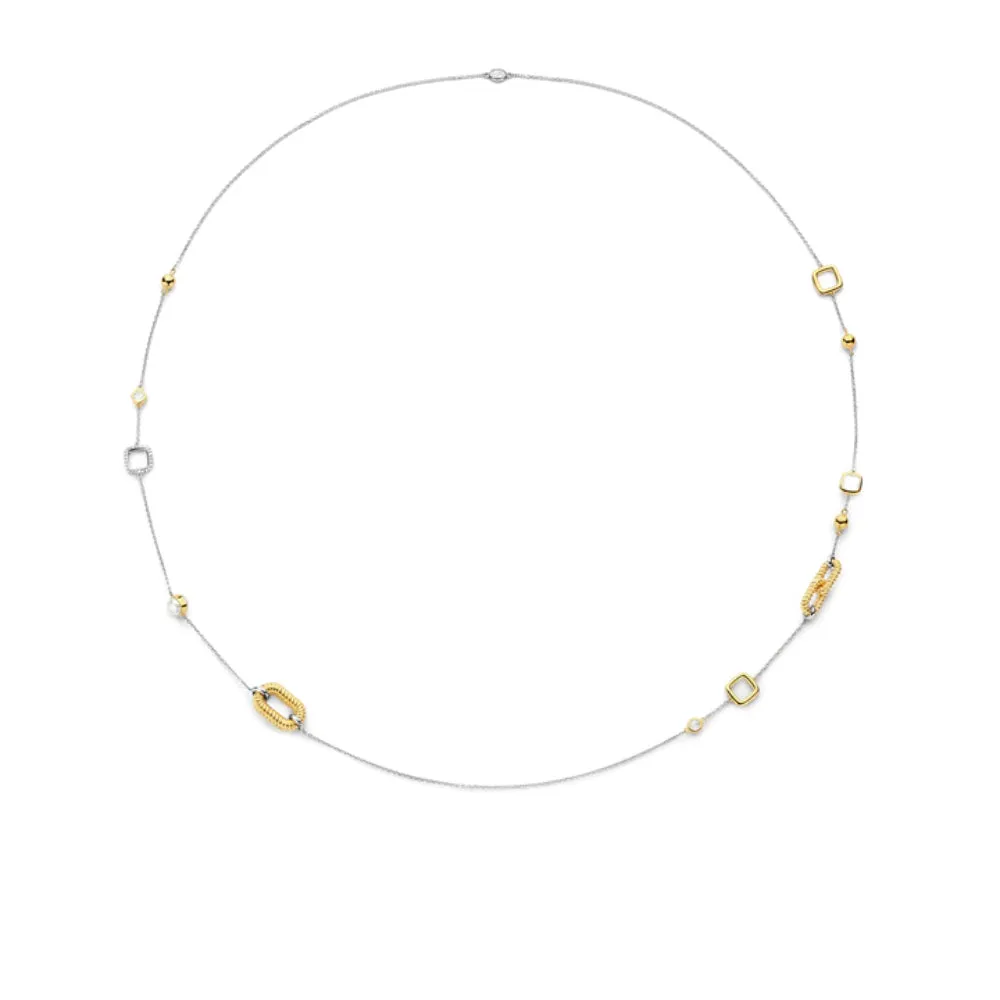 Ti Sento Two-Tone Necklace with Mother of Pearl