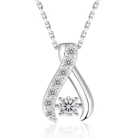 Water Drop VVS1 Moissanite Pendant Necklace for Women 0417