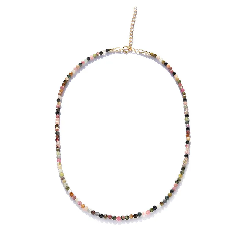 Watermelon Tourmaline Delicate Necklace